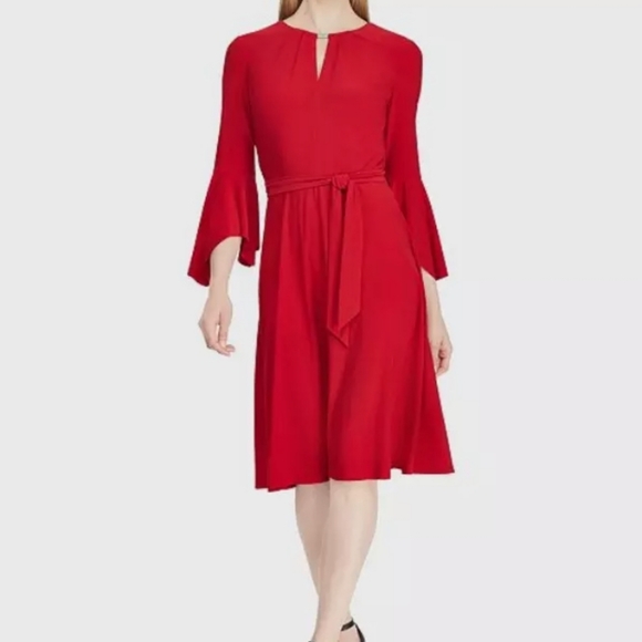 Lauren Ralph Lauren Red cocktail dress.. 10 - Picture 1 of 5